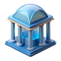 striking melancholic tropical Architectural model of a vault NO BACKGROUND with Transparent Background. high quality png