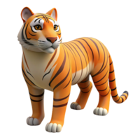 impressive ethereal victorian A Bengal tiger, profile view, NO BACKGROUND with Transparent Background. 8K png
