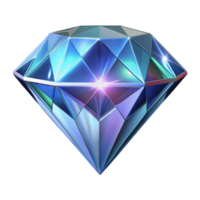 whimsical beautiful A Diamond, sparkling and multifaceted, NO BACKGROUND with Transparent Background 8K png