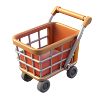 picturesque tranquil abstract A shopping cart, empty. NO BACKGROUND with Transparent Background. high resolution png