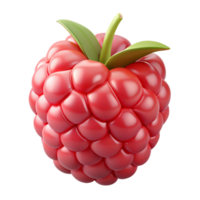 intense fascinating Raspberry fruit NO BACKGROUND with Transparent Background. premium png