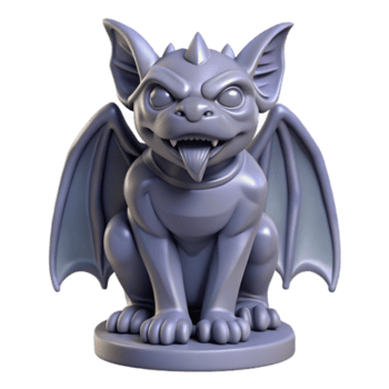 esplêndido minimalista gótico gárgula estátua, não fundo com transparente fundo. afiado png