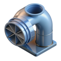 glorious rare CAD model of a ventilation duct NO BACKGROUND with Transparent Background. png