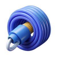 extraordinary avant-garde A roll of ethernet cable, blue. NO BACKGROUND with Transparent Background. genuine png