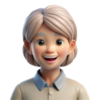 impressive inspired Senior woman smiling NO BACKGROUND with Transparent Background. png