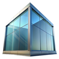 impressive notable Glass facade panel reflection, NO BACKGROUND with Transparent Background. png
