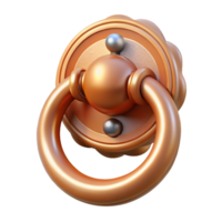 timeless baroque Georgian townhome front door knocker, NO BACKGROUND with Transparent Background. 8K png