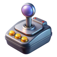 pristine memorable Spaceship control lever, ergonomic grip, illuminated buttons. NO BACKGROUND with Transparent Background. png