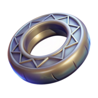 wonderful celebrated A single, ancient, magical ring, inscribed with runes. NO BACKGROUND with Transparent Background. png