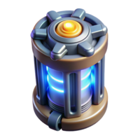 joyful picturesque Advanced power cell, glowing core, energy conduits. NO BACKGROUND with Transparent Background. studio quality png