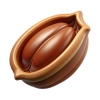 tranquil gorgeous Cocoa bean pod, opened NO BACKGROUND with Transparent Background. masterfully captured png