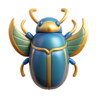 splendid memorable Scarab beetle, Egyptian symbol of rebirth, NO BACKGROUND with Transparent Background. png