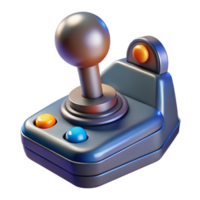 passionate elegant Spaceship control lever, ergonomic grip, illuminated buttons. NO BACKGROUND with Transparent Background. precision png