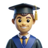 signature modern Graduate wearing cap and gown NO BACKGROUND with Transparent Background. genuine png