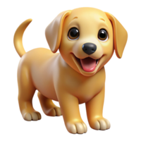 timeless mid-century A playful golden retriever puppy, NO BACKGROUND with Transparent Background. artisan png