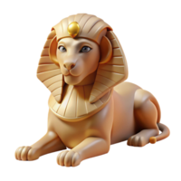 glorious playful elegant A Sphinx, enigmatic creature with lion body and human head, NO BACKGROUND with Transparent Background. top-tier png