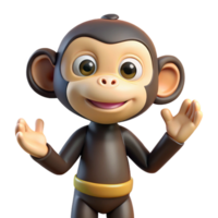 vibrant ethereal elegant A playful chimpanzee, NO BACKGROUND with Transparent Background. studio quality png
