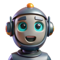 extraordinary intense impressionist Robot head with animated facial expressions NO BACKGROUND with Transparent Background. elite png