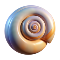 serene contemporary A seashell, spiral shaped, NO BACKGROUND with Transparent Background. luxury png