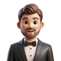striking intense contemporary Groom in tuxedo NO BACKGROUND with Transparent Background. elite png