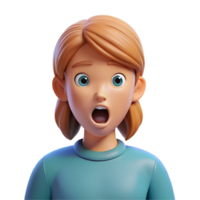 playful exquisite Surprised teenage girl, open mouth, NO BACKGROUND with Transparent Background. gallery standard png