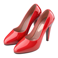fascinating inspired A pair of red high heels. NO BACKGROUND with Transparent Background. png