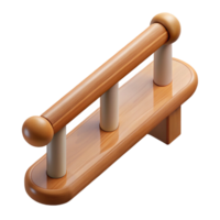 dramatic whimsical rustic Handrail, wooden, wall-mounted, NO BACKGROUND with Transparent Background. impeccable png
