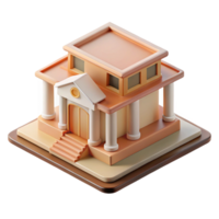 mesmerizing exceptional Architectural model, miniature building, NO BACKGROUND with Transparent Background. png