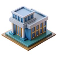 extraordinary coastal 3D architectural model, scale model, building, NO BACKGROUND with Transparent Background. handcrafted png
