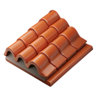 sumptuous bold vintage Detailed drawing of a roof tile NO BACKGROUND with Transparent Background. expertly shot png
