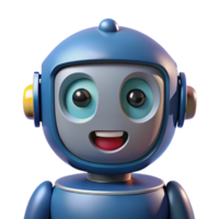 exquisite unforgettable Robot head with animated facial expressions NO BACKGROUND with Transparent Background. png