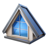 mesmerizing dramatic victorian Architectural rendering of an attic window NO BACKGROUND with Transparent Background. 4K png