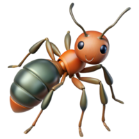 elegant ethereal organic A close-up of an ant NO BACKGROUND with Transparent Background. 8K png