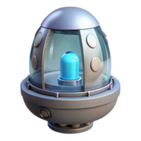 timeless creative Cryogenic stasis pod with frosted glass. NO BACKGROUND with Transparent Background. original png