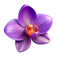 striking acclaimed Orchid flower, purple NO BACKGROUND with Transparent Background. png