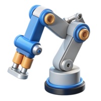 reflective dazzling Surgical robot arm with multiple joints NO BACKGROUND with Transparent Background. premium png
