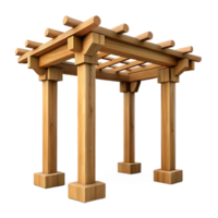 mesmerizing minimalist Wooden pergola beam, weathered texture, NO BACKGROUND with Transparent Background. ultra HD png