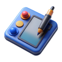 radiant tropical Graphic design tablet, digital art tool NO BACKGROUND with Transparent Background. sharp png