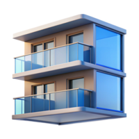 radiant inspired Modern apartment building balcony railing, NO BACKGROUND with Transparent Background. png