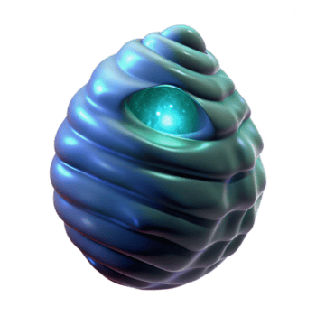 suntuoso alegre vitoriano estrangeiro casulo, orgânico, pulsante, bioluminescente. não fundo com transparente fundo. 8k png