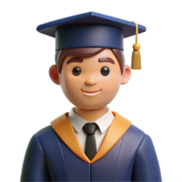 quintessential retro Graduate wearing cap and gown NO BACKGROUND with Transparent Background. authentic png