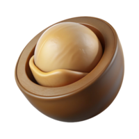 wonderful standout Macadamia nut in shell NO BACKGROUND with Transparent Background. png