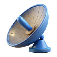 playful stunning Satellite dish pointing towards the sky, NO BACKGROUND with Transparent Background. museum quality png