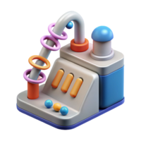 timeless tropical DNA sequencing machine analyzing genetic code, NO BACKGROUND with Transparent Background. artisan png