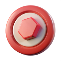 quintessential contemporary A stylized stop button icon. NO BACKGROUND with Transparent Background. professional png