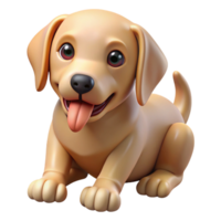 celebrated renaissance A playful Labrador Retriever puppy, chewing a bone, NO BACKGROUND with Transparent Background. artisan png