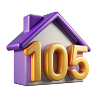 wonderful timeless House number NO BACKGROUND with Transparent Background. png