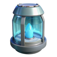 tranquil serene Cryogenic stasis pod with frosted glass. NO BACKGROUND with Transparent Background. crisp png