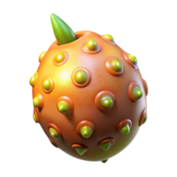 romantic immaculate Alien fruit with glowing seeds. NO BACKGROUND with Transparent Background. genuine png