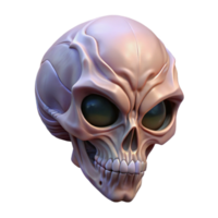 gorgeous organic Alien skull, bony, unusual shape, intricate details. NO BACKGROUND with Transparent Background. artisan png